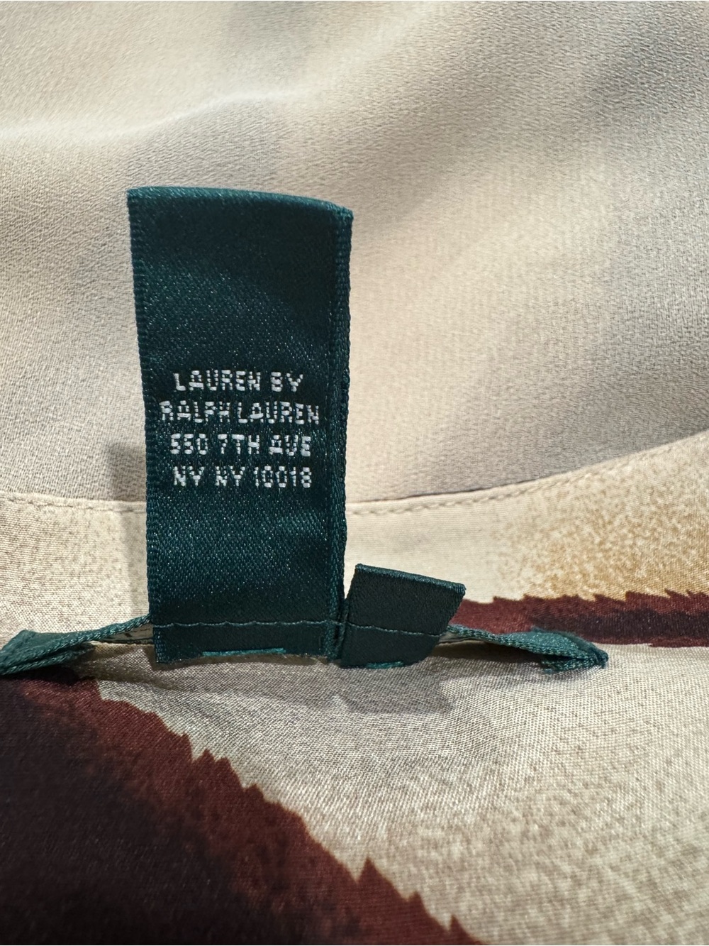 Ralph Lauren Cream and Brown Zebra-Stripe Skirt EUC Size 16 - Picture 4 of 8